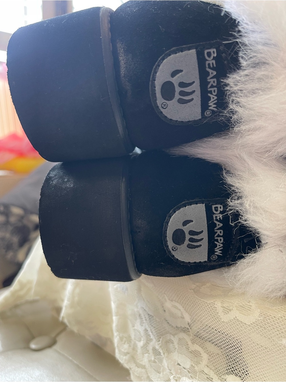 BEARPAW Like New Regina Suede Faux Fur Ombré Boots MSRP$120 - Picture 5 of 7